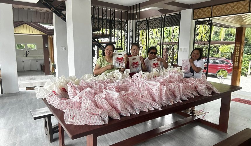Preparations of giveaways for kids at Zambales